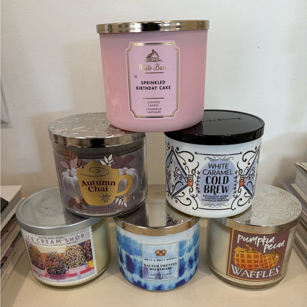 Bath and Body Works 3 wick candle bundle gourmand sweet scents new